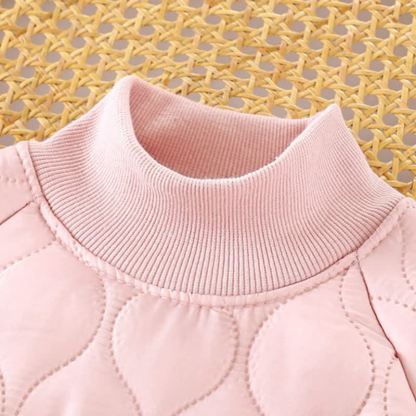 Completo due pezzi per bambino composto da felpa trapuntata calda e pantaloni della tuta. - image 5