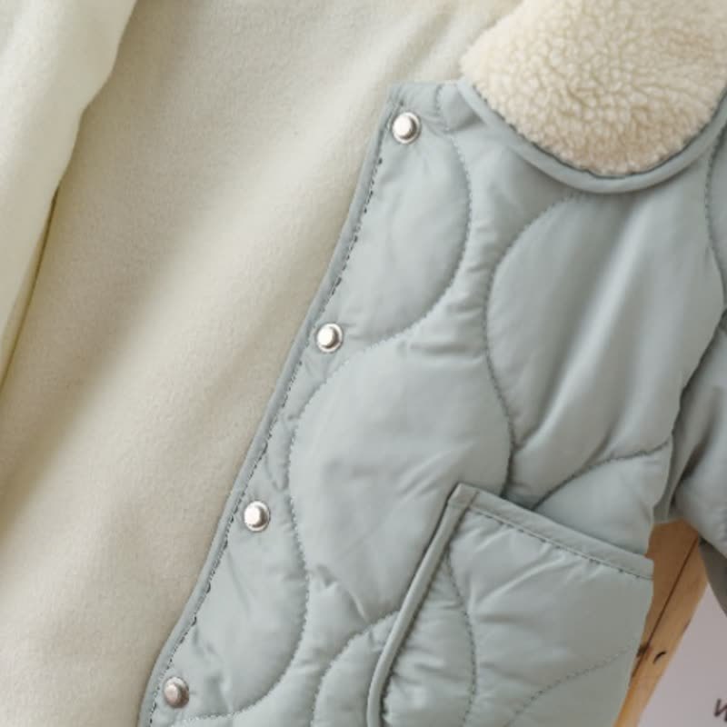 Completo due pezzi per neonati e bambini piccoli con caldo colletto in sherpa trapuntato. - image 7