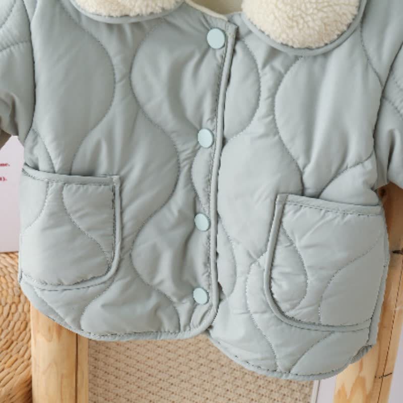 Completo due pezzi per neonati e bambini piccoli con caldo colletto in sherpa trapuntato. - image 6