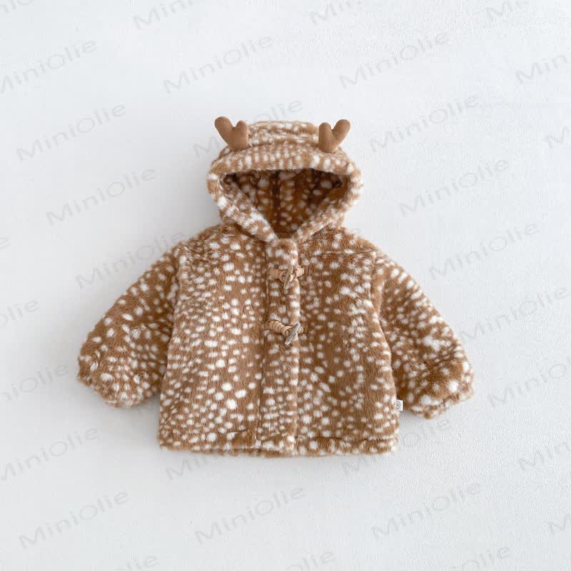 Giacca con cappuccio trapuntata marrone a pois per neonati e bambini piccoli, oppure leggings beige, oppure maglione beige, oppure vestito senza maniche marrone, oppure copriscarpe marroni. - Capispalla - 6-7T - image 3