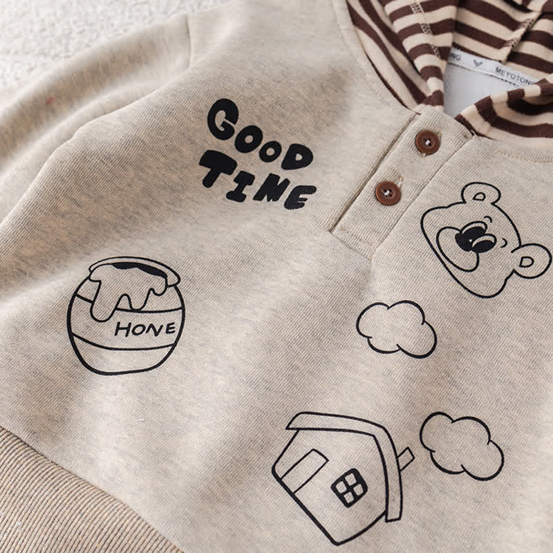 Completo da 2 pezzi in pile con orsetto per bambini GOOD TIME - image 6