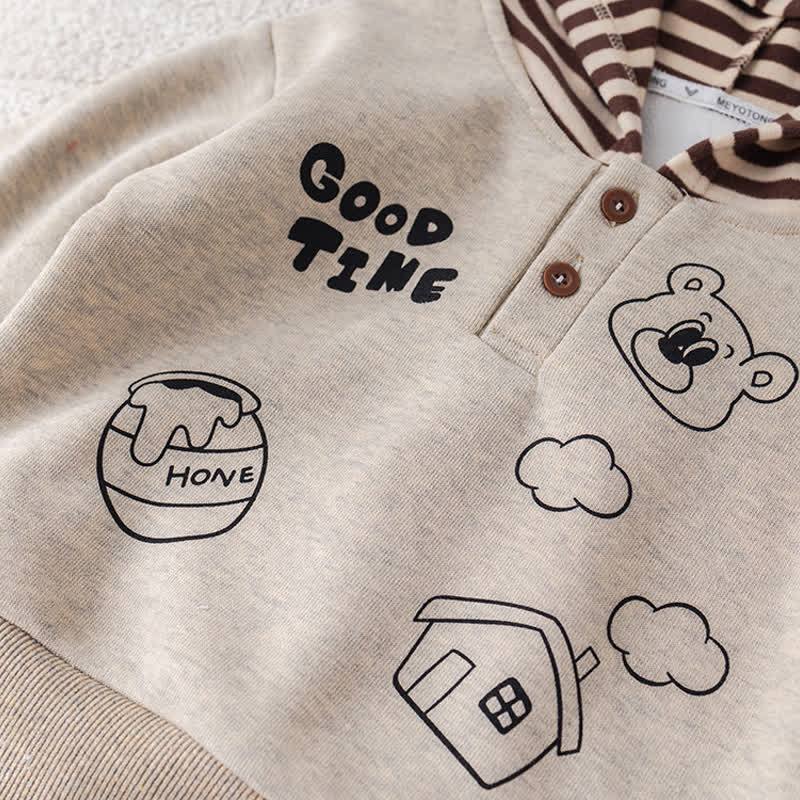 Completo da 2 pezzi in pile con orsetto per bambini GOOD TIME - image 6