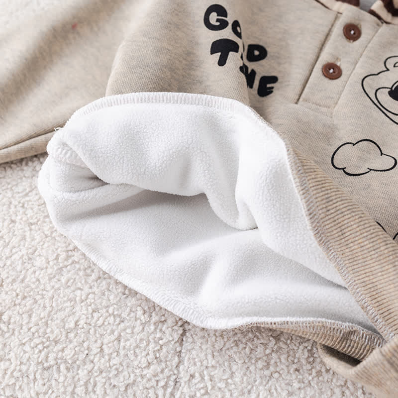 Completo da 2 pezzi in pile con orsetto per bambini GOOD TIME - image 8