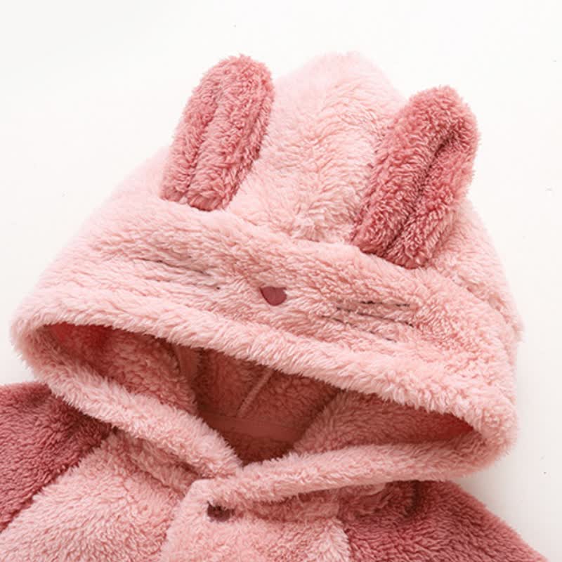 Set pigiama per neonati composto da giacca con cappuccio e pantaloni in peluche, due pezzi. - image 5