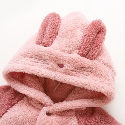 Set pigiama per neonati composto da giacca con cappuccio e pantaloni in peluche, due pezzi. - image 5