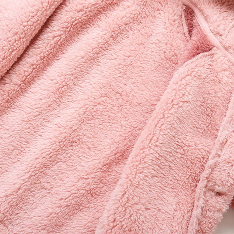 Set pigiama per neonati composto da giacca con cappuccio e pantaloni in peluche, due pezzi. - image 8