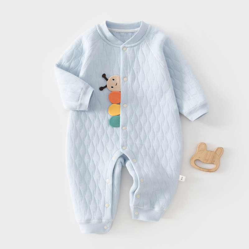 Tutina trapuntata a forma di bruco per neonati - Blu - 18-24 mesi - image 5