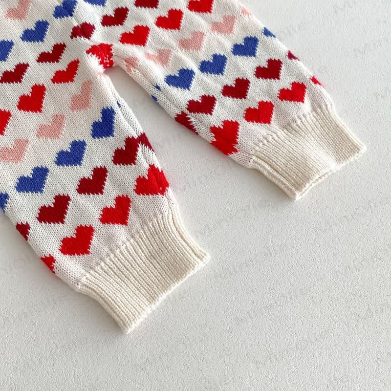 Maglione e pantaloni a forma di cuore colorato per neonati e bambini - image 18