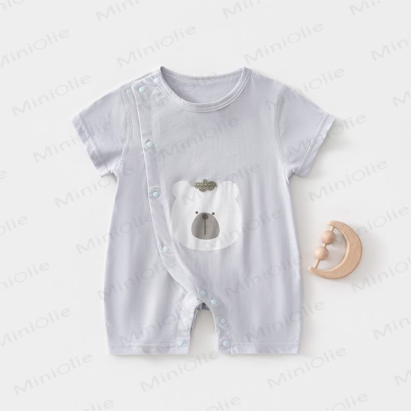 Tutina per neonato in cotone con stampa animalier - Grigio - 18-24 mesi - image 5