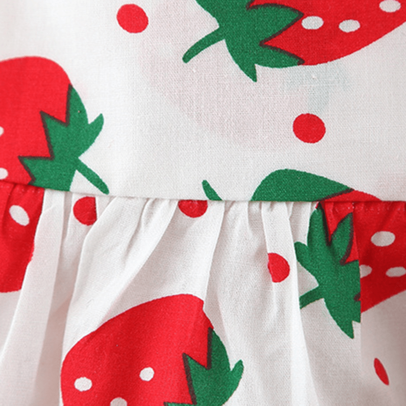 Vestito con cappello e pois a forma di fragola per bambini - image 10
