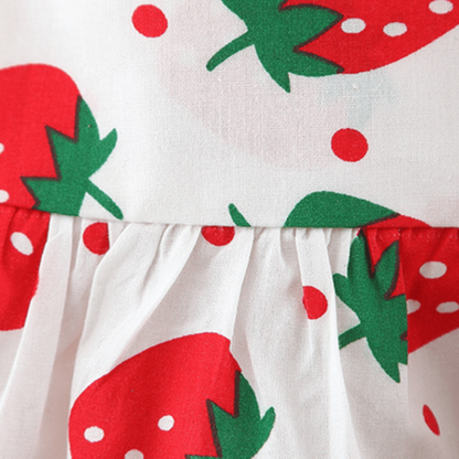 Vestito con cappello e pois a forma di fragola per bambini - image 10