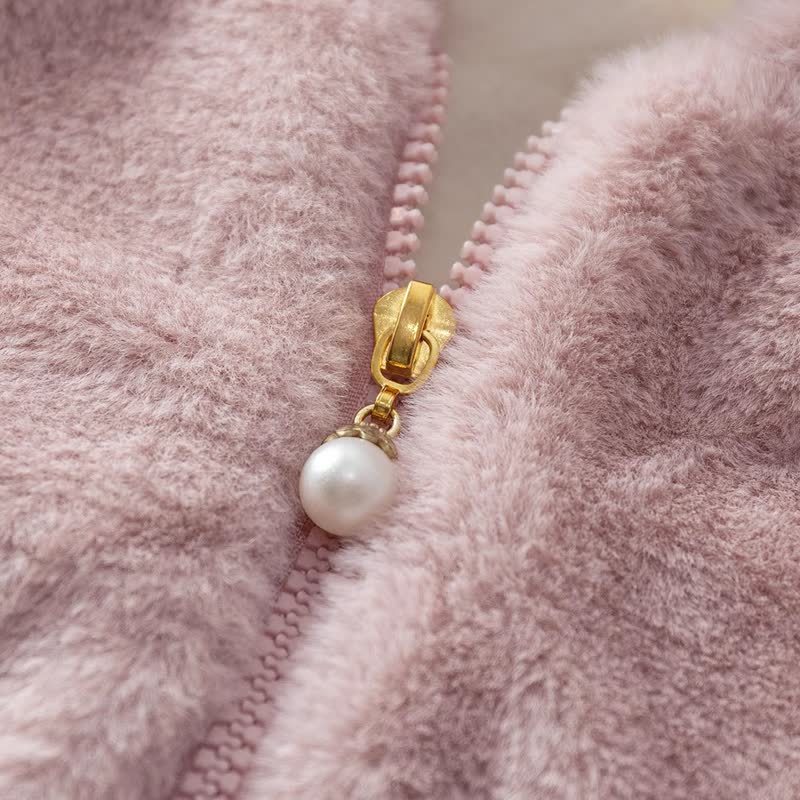 Gilet con cappuccio in pile per neonati e bambini - image 4