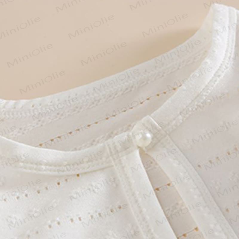 Cappotto bianco tinta unita per bambini - image 3
