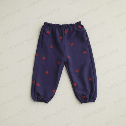 Pantaloni a quadri con fiori e pois a forma di pomodoro per bambini - image 13