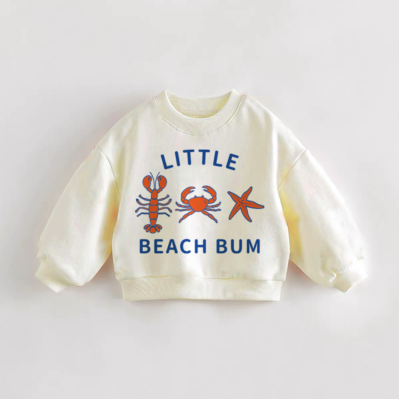 Felpa color crema per neonati e bambini piccoli LITTLE BEACH BUM - Crema - 3-5T - image 1