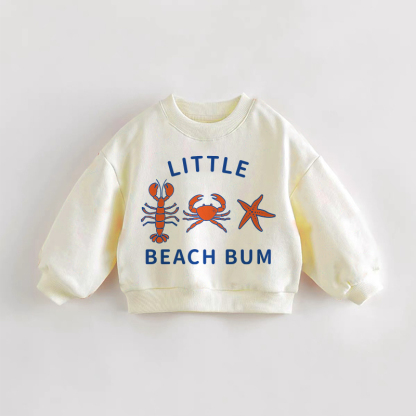 Felpa color crema per neonati e bambini piccoli LITTLE BEACH BUM - Crema - 3-5T - image 1