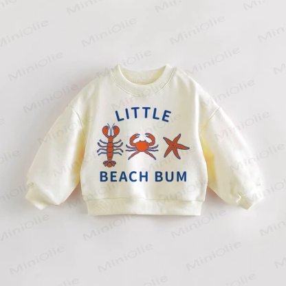 Felpa color crema per neonati e bambini piccoli LITTLE BEACH BUM - Crema - 3-5T - image 1