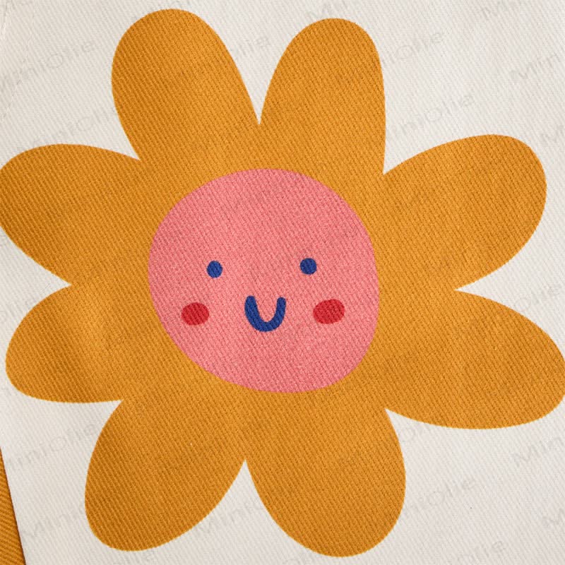 Salopette con fiori e faccine sorridenti per neonati e bambini - image 6