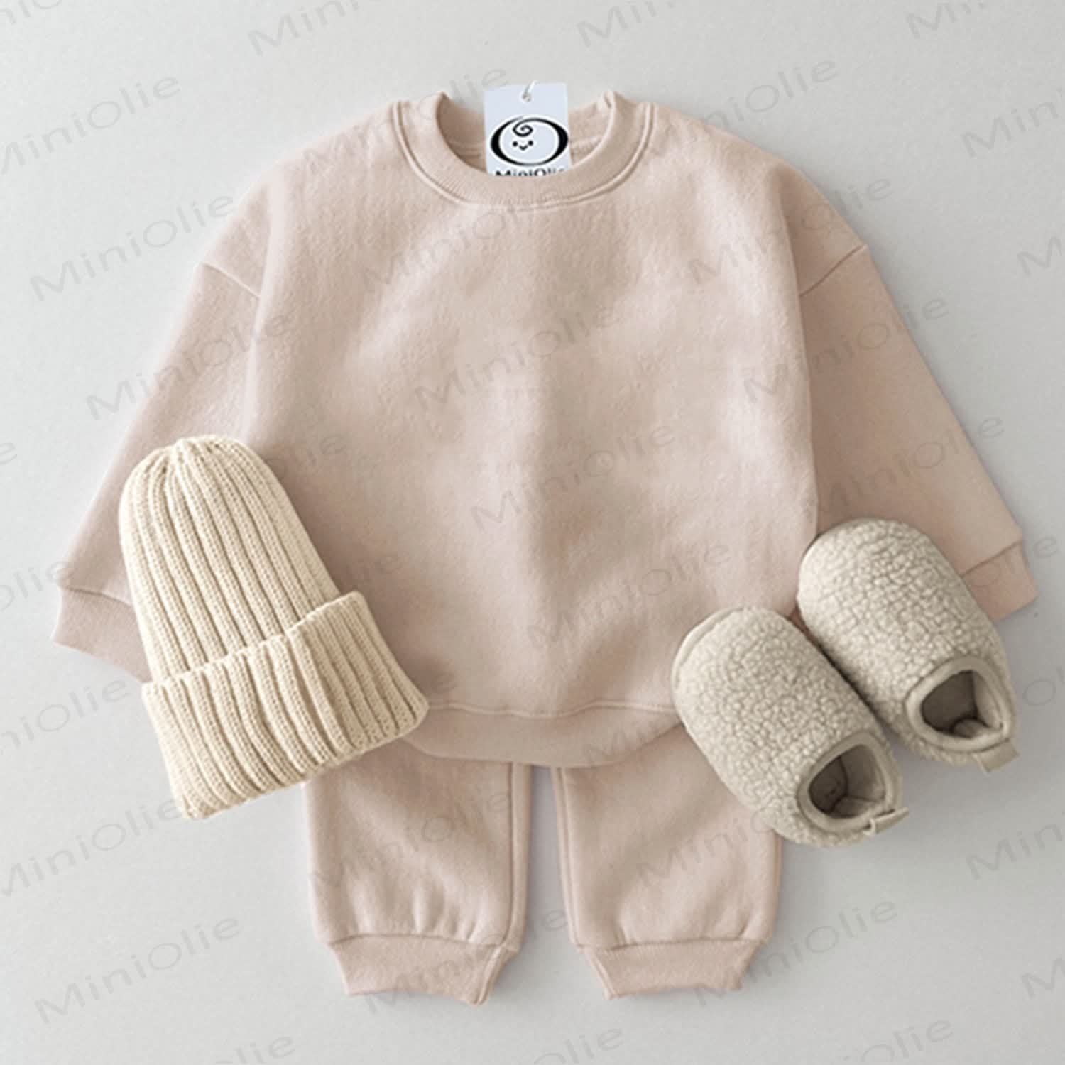 Completo da basket personalizzato per neonati, composto da 2 pezzi. - Beige - 2-3T - image 4