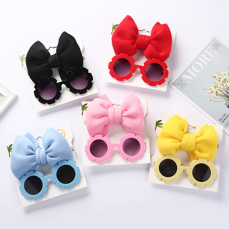Set di occhiali da sole e fascia con fiocco per bambini - image 14