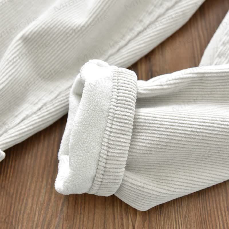 Pantaloni in velluto a coste elasticizzato per bambine - image 12