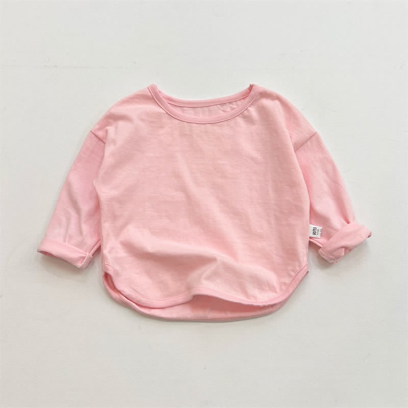 Maglietta base larga tinta unita per bambini - Rosa - 8 anni - image 14