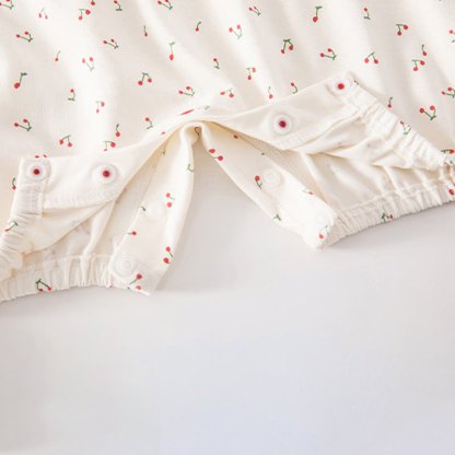 Tutina per neonati bianca/marrone con stampa e spalline - image 9