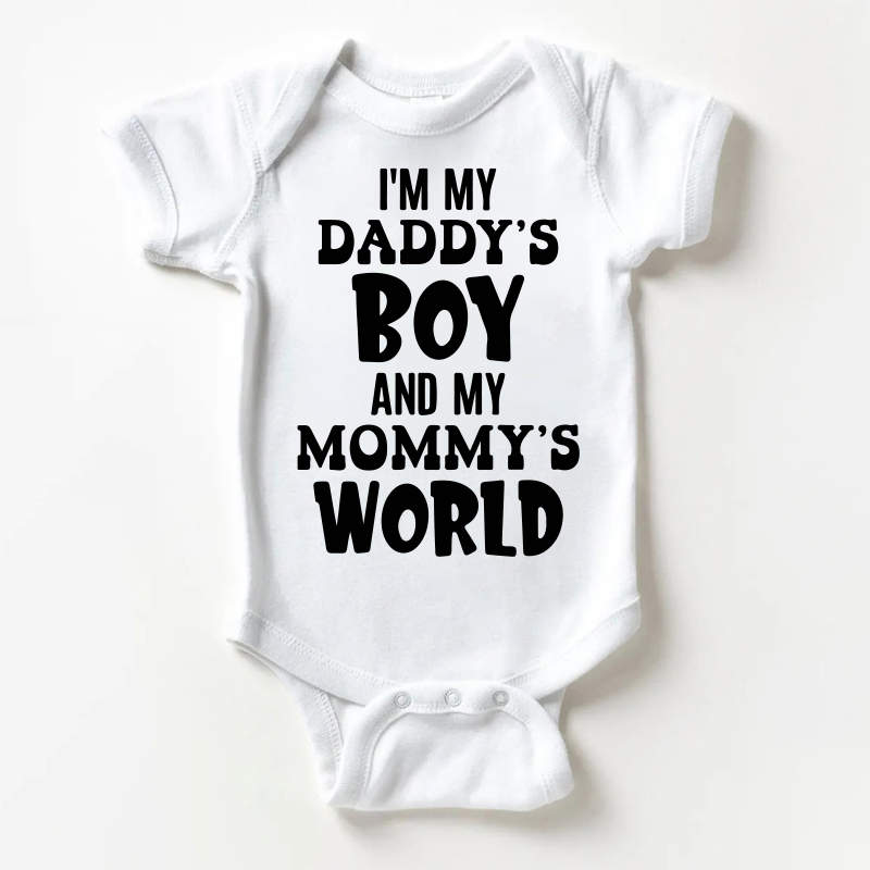 Sono il cocco di papà e il mondo di mamma - Body bianco per neonati con slogan - Bianco - 18-24 mesi - image 1