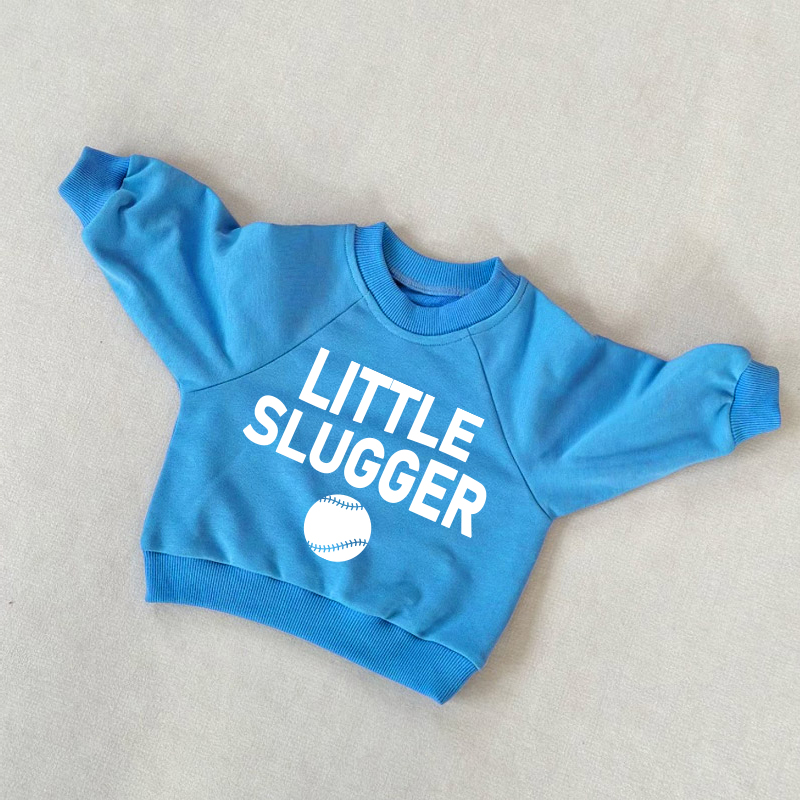 Felpa blu per neonati e bambini piccoli LITTLE SLUGGER - Blu - 3-5T - image 1