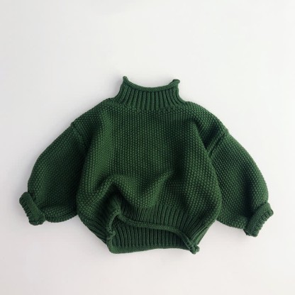 Maglione dolcevita retrò per bambini piccoli - Verde - 7-9T - image 2