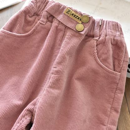 Pantaloni in velluto a coste elasticizzato per bambine - image 5