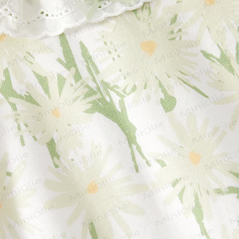 Tutina verde a fiori per bambina - image 7