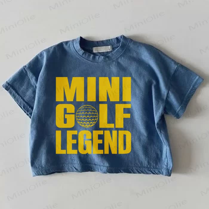 T-shirt blu con slogan per bambini MINI GOLF LEGEND - Blu - 18-24 mesi - image 1