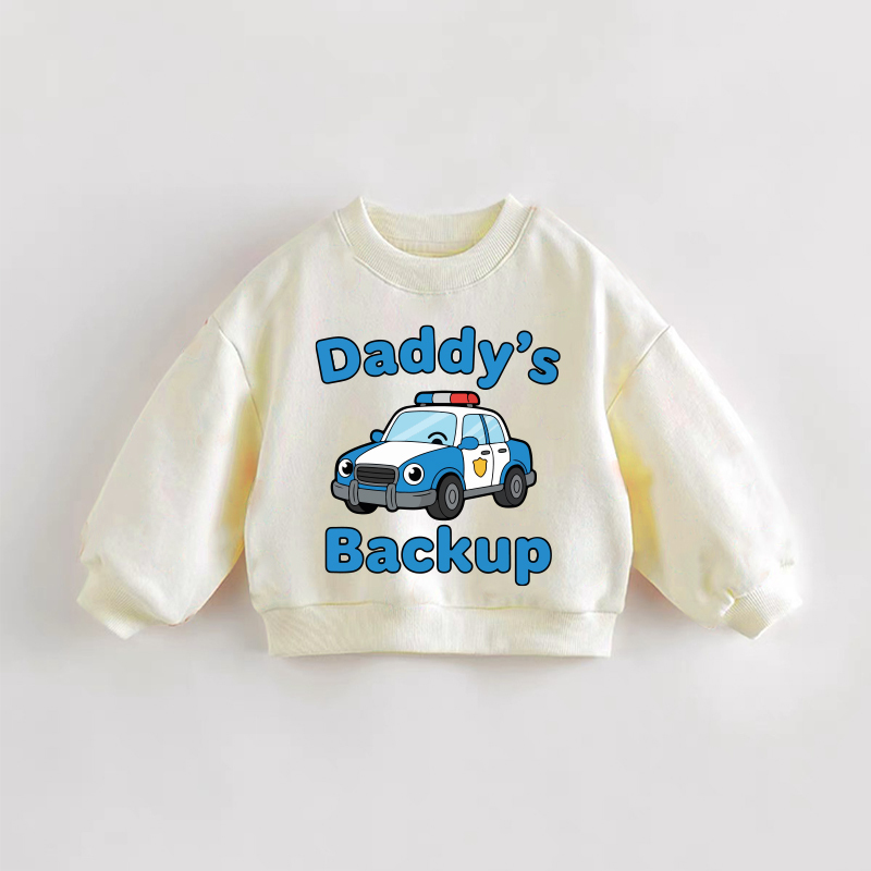 Felpa per neonati e bambini piccoli "DADDY'S BACKUP" - Crema - 3-5T - image 1
