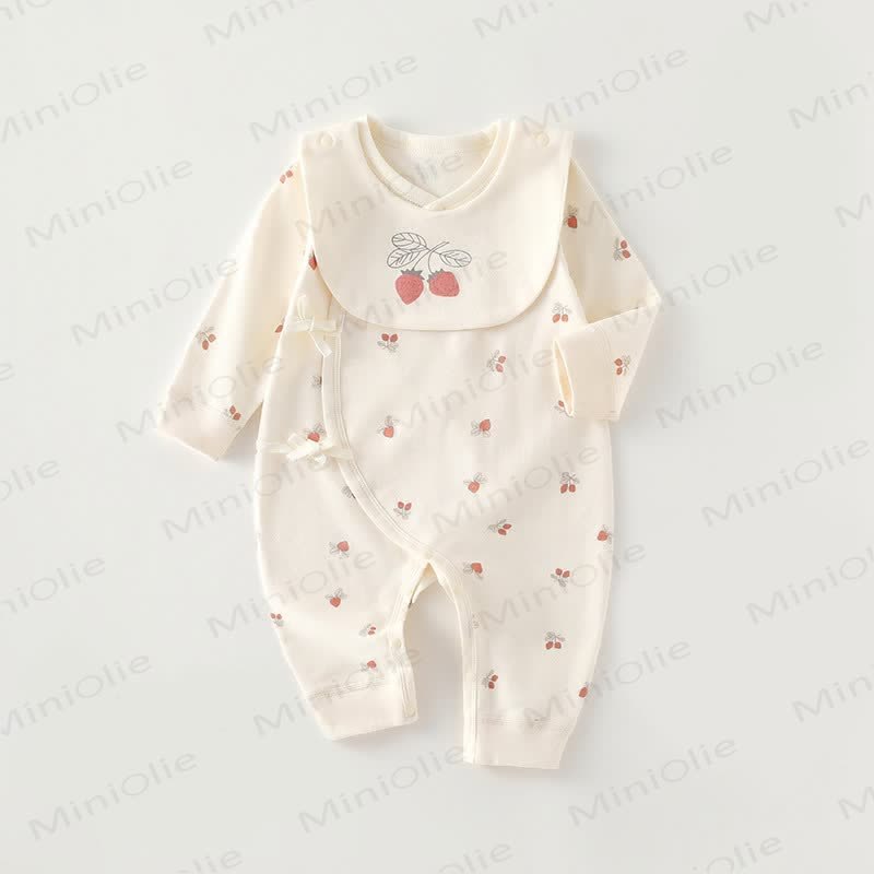 Tutina per neonato beige con stampa a cartoni animati - Fragola - 3-6 mesi - image 3
