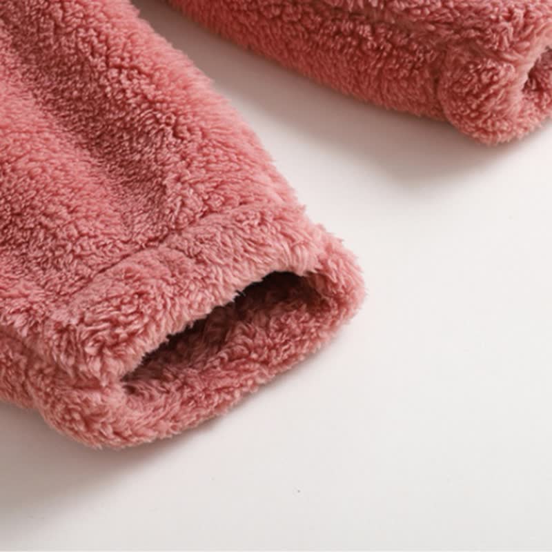 Set pigiama per neonati composto da giacca con cappuccio e pantaloni in peluche, due pezzi. - image 10