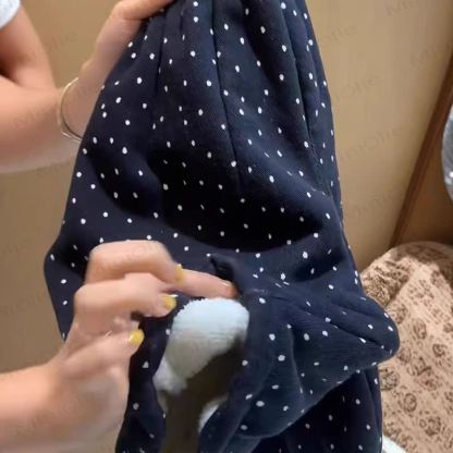 Pantaloni foderati in pile a pois per neonati e bambini - image 5