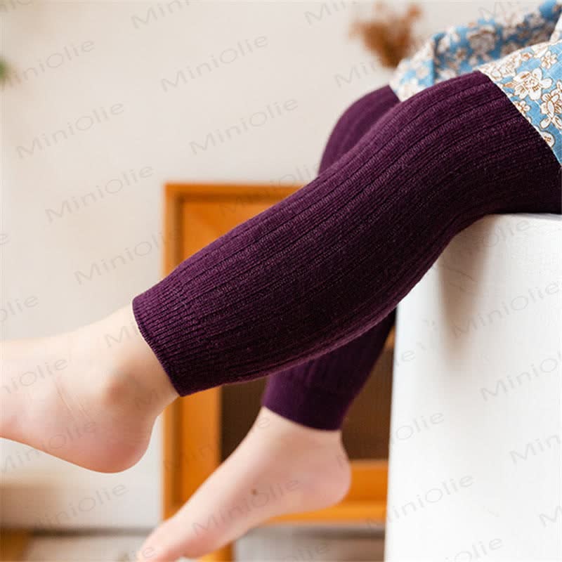 Leggings semplici a tinta unita per bambina - image 9