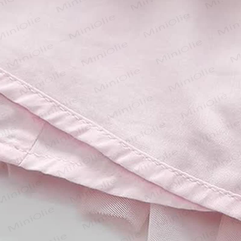 Vestito da bambina con paillettes in rete e velo a fiocco - image 11