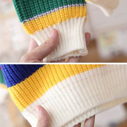 Maglione a righe arcobaleno per bambini - image 5