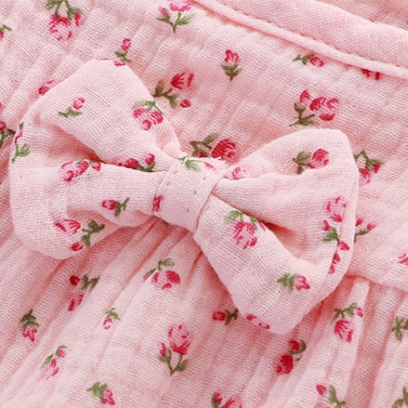 Pigiama da bambina composto da maglietta e pantaloncini con stampa floreale, set di 2 pezzi - image 8