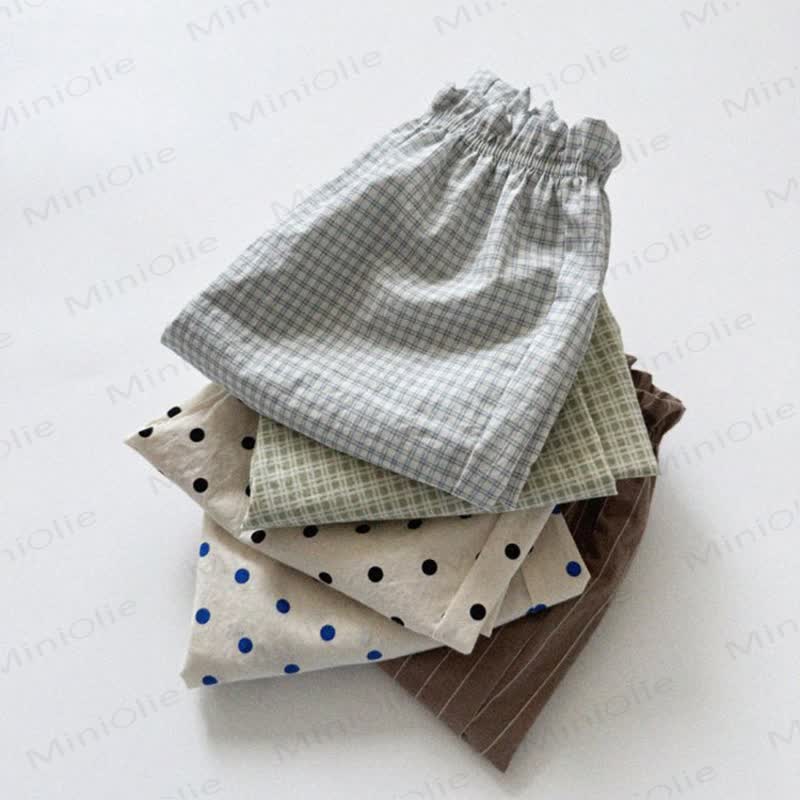 Pantaloni a quadri con fiori e pois a forma di pomodoro per bambini - image 5