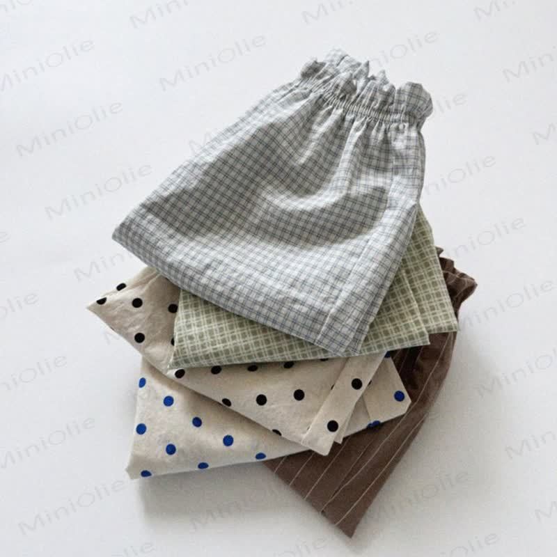 Pantaloni a quadri con fiori e pois a forma di pomodoro per bambini - image 5