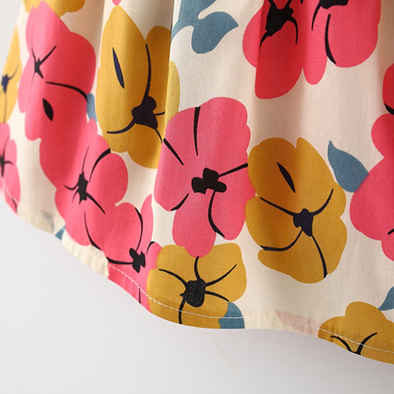 Vestito con fiocco floreale e cappello per neonato - image 10