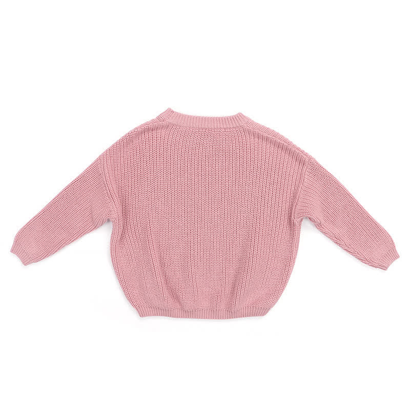 Maglione caldo tinta unita per neonati e bambini - image 15