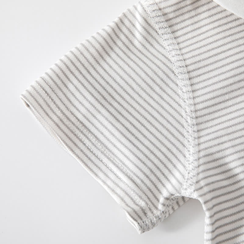 TI AMO BAMBINO Tutina a righe con colletto da marinaio e barca a vela - image 5