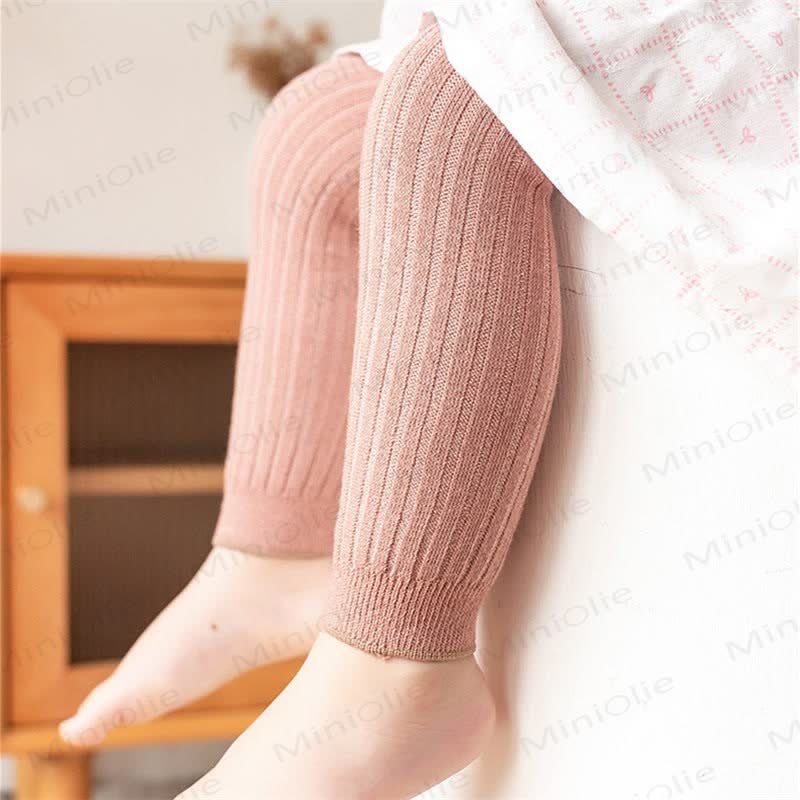 Leggings semplici a tinta unita per bambina - image 6