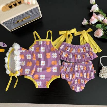 Costume da bagno intero/due pezzi per bambina con cappello - image 13