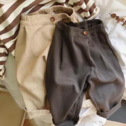 Pantaloni tinta unita per neonati e bambini - image 4