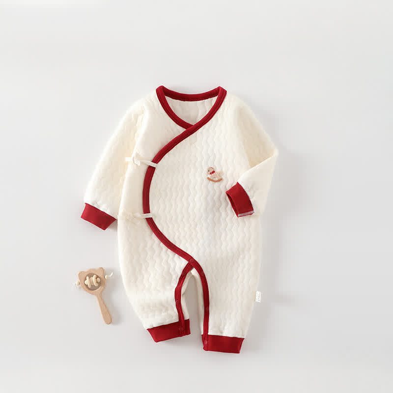 Tutina kimono calda per neonato - Beige - 3-6 mesi - image 2